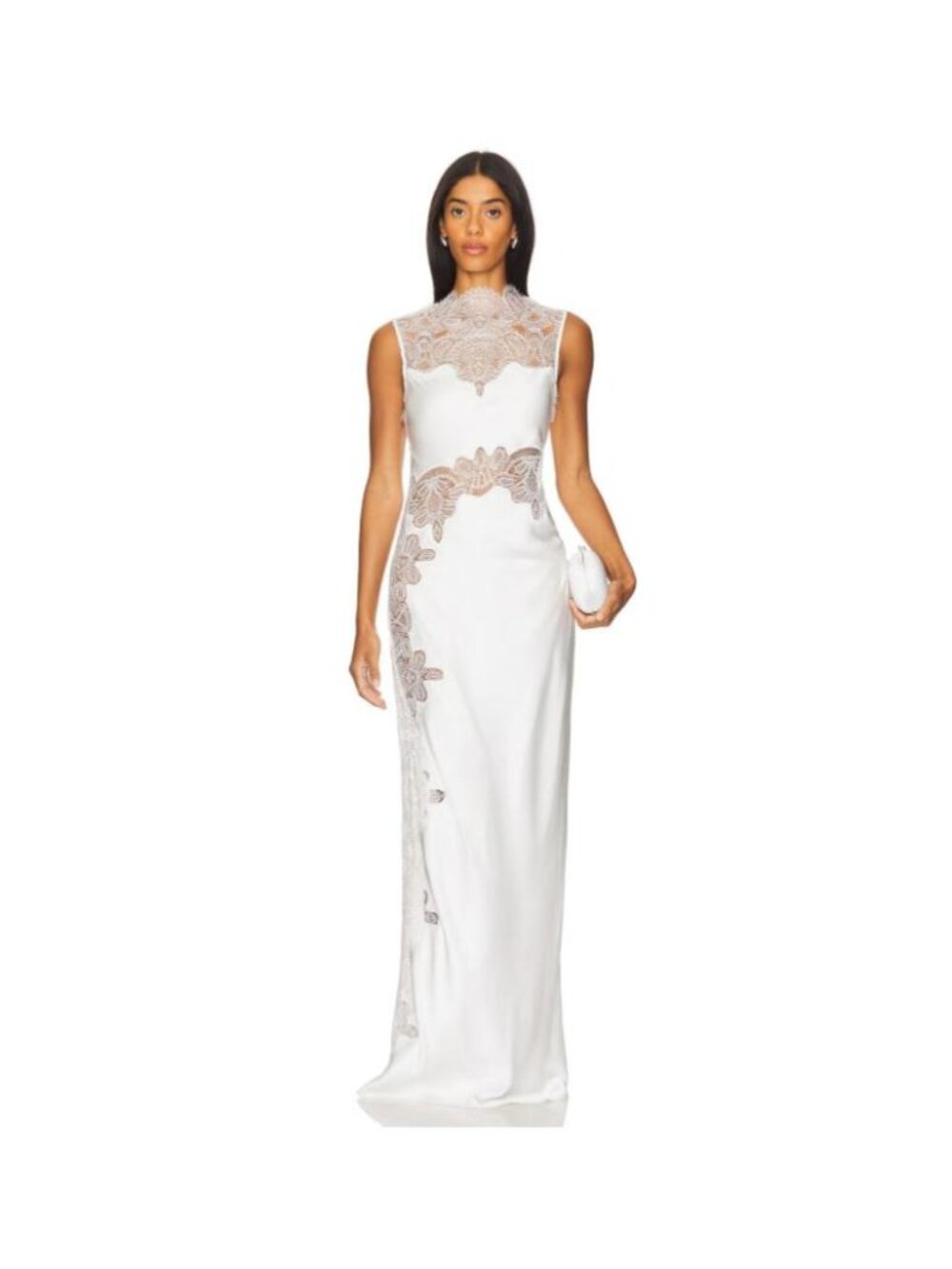 Shona Joy Stratus Lace High Neck Maxi Dress